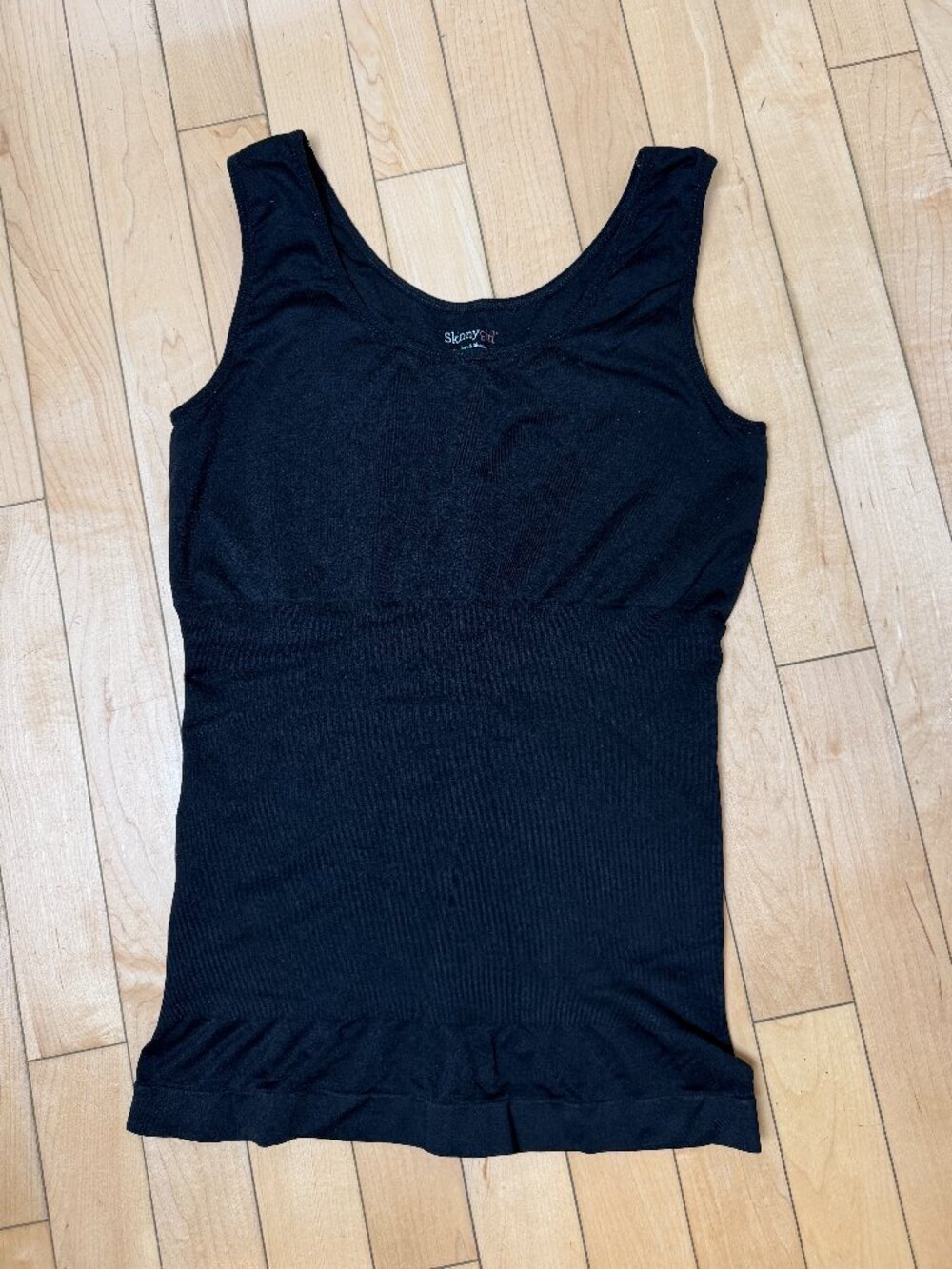 SkinnyGirl Smoothers & Shapers Black Seamless Shaping Tank Top Size Large